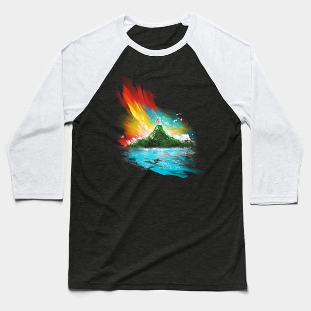 sunset on koholint Baseball T-Shirt by kharmazero